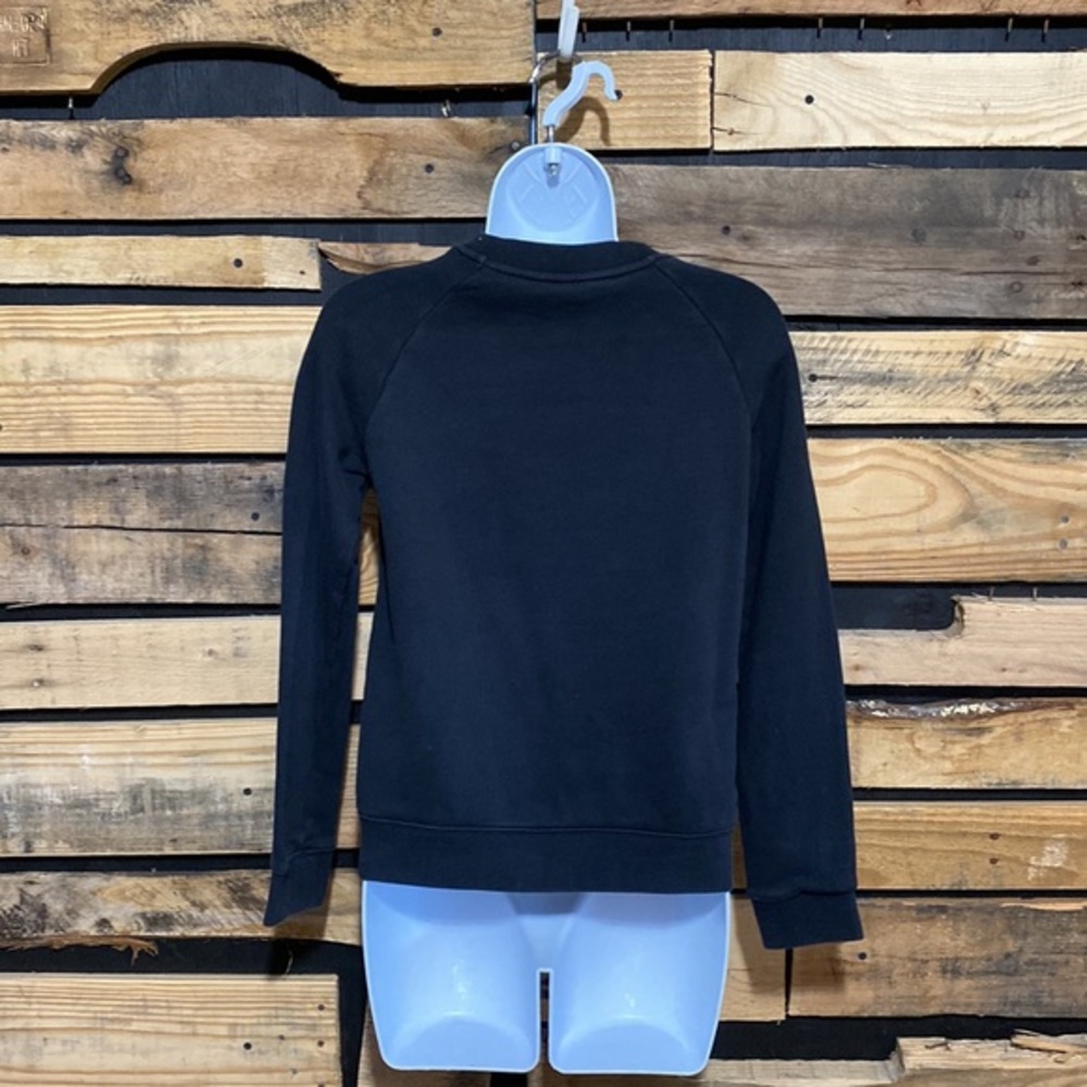 ADICOLOR‎ CLASSICS TREFOIL CREWNECK SWEATSHIRT Black & White Size 8/10 Unisex - Picture 4 of 6